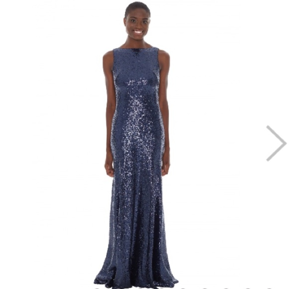 Theia Navy Sequin Gemma Dress - Picture 2 of 4